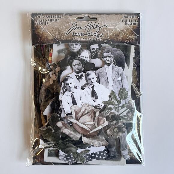 Tim Holtz idea-ology Halloween Ephemera And Layers + Paper Dolls Bundle - Picture 2 of 5